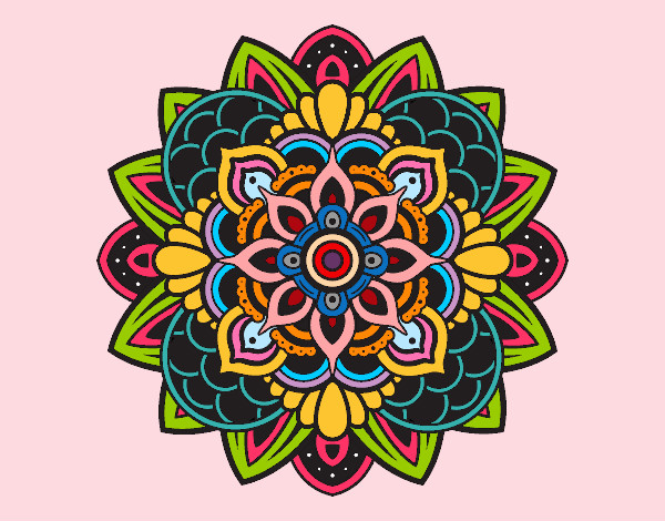 Dibujo Mandala decorativa pintado por Dapnhe