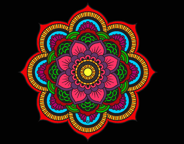 Dibujo Mandala flor oriental pintado por marisol999