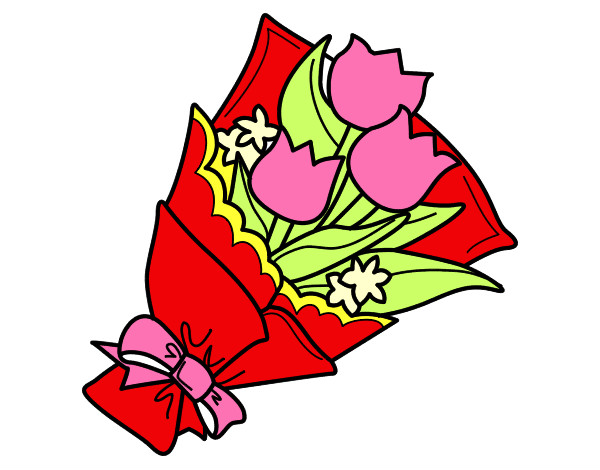 Dibujo Ramo de tulipanes pintado por erikavazso