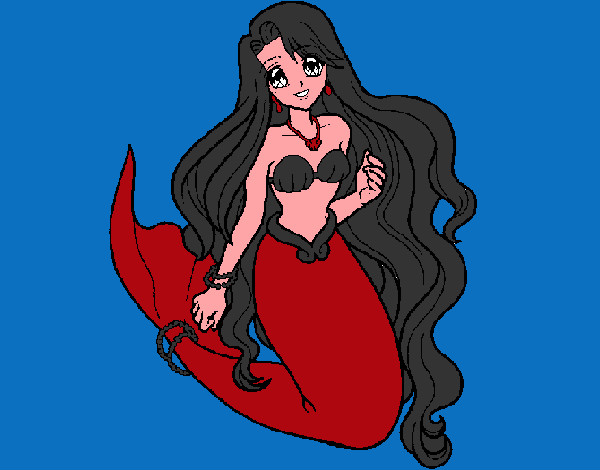 Dibujo Sirenita pintado por Lidibeleda