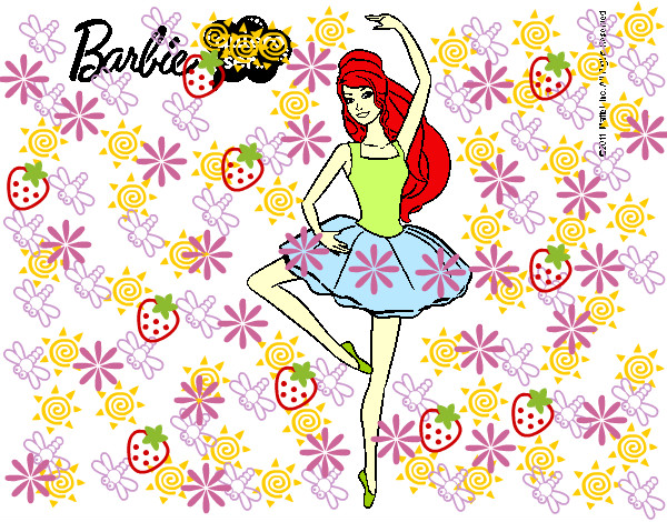 Dibujo Barbie bailarina de ballet pintado por cristal08