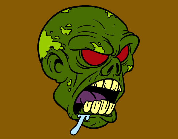 Dibujo Cabeza de zombi pintado por IriszoheM