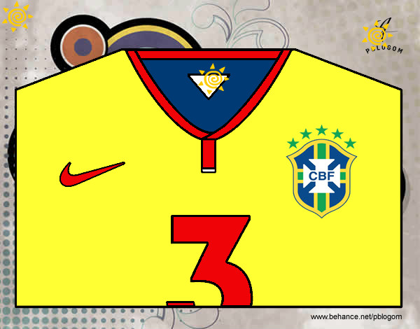 Dibujo Camiseta del mundial de fútbol 2014 de Brasil pintado por guiovani
