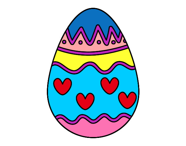 Dibujo Huevo con corazones pintado por mari9876