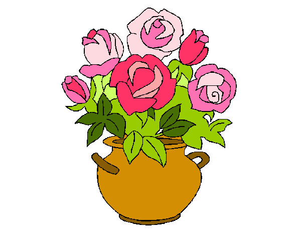 Dibujo Jarrón de flores 1 pintado por navely
