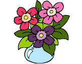 Dibujo Jarrón de flores pintado por navely