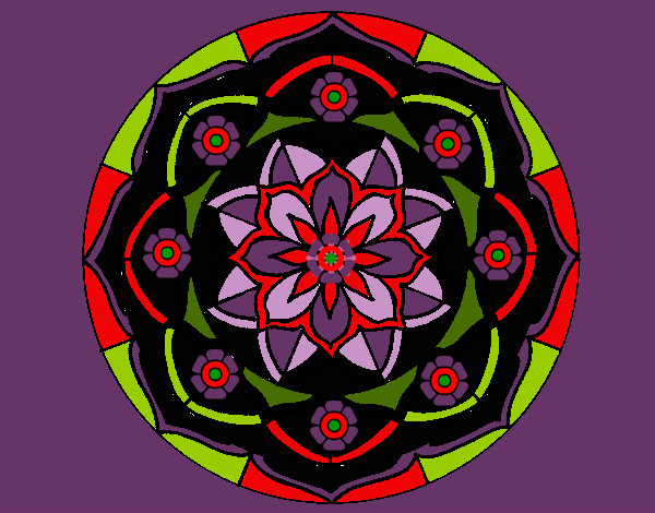 Dibujo Mandala 6 pintado por blanca