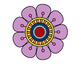 Dibujo Mandala en forma de flor pintado por Glamaal