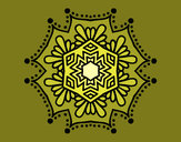 Dibujo Mandala flor simetrica pintado por Julii