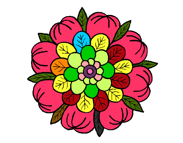 Dibujo Mandala floral pintado por mariae4459