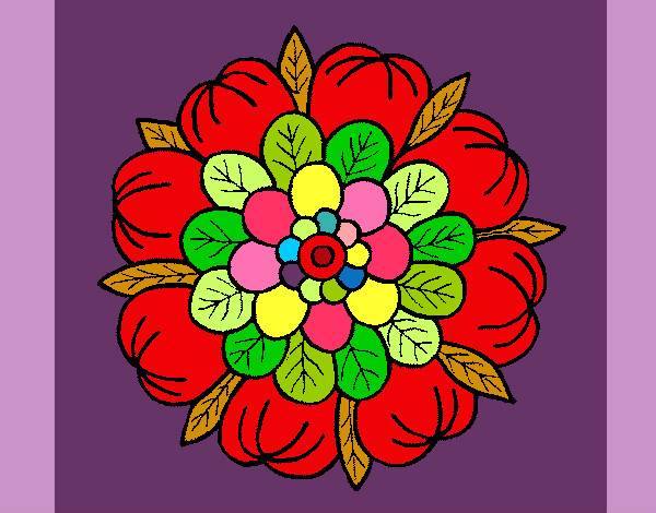 Dibujo Mandala floral pintado por mariae4459