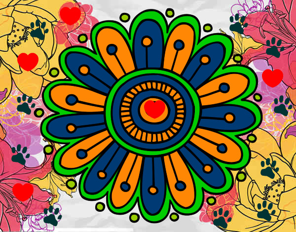 Dibujo Mandala margarita pintado por luisa122