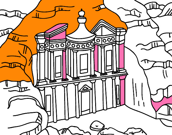 Dibujo Templo El Khazneh de Petra pintado por AnaluzFur