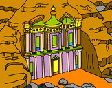 Dibujo Templo El Khazneh de Petra pintado por queyla