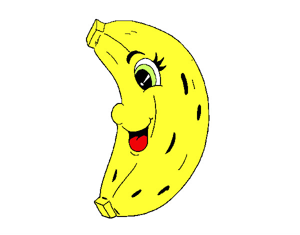 Dibujo Banana feliz pintado por lizcabaest