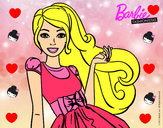 Dibujo Barbie con su vestido con lazo pintado por erika-123