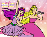 Dibujo Barbie y la princesa cantando pintado por Josselin12