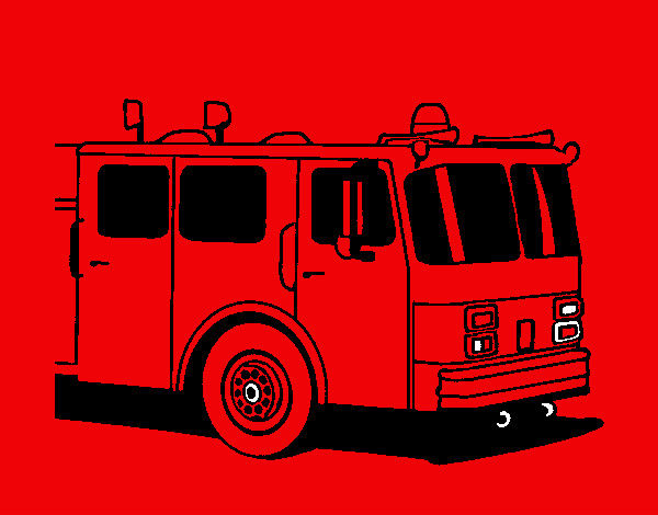 Dibujo Camión de bomberos pintado por secayean
