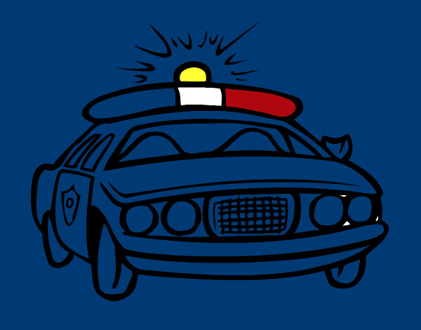 Dibujo Coche de policía pintado por secayean