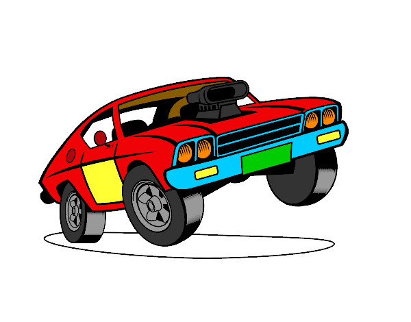 Dibujo Coche muscle car pintado por DELPIERO 