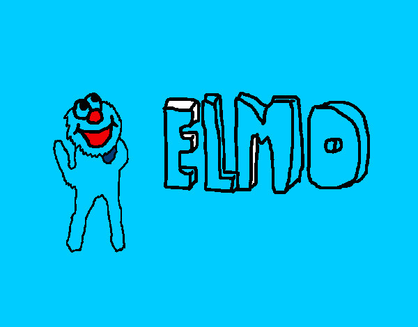 Dibujo Elmo 1 pintado por secayean