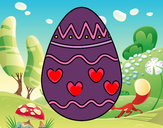 Dibujo Huevo con corazones pintado por sofi1604