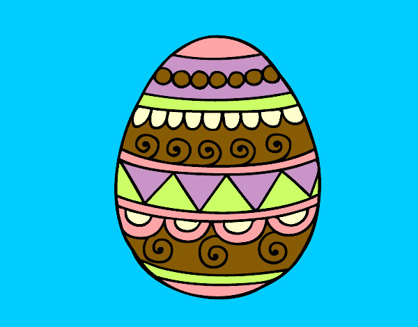 Dibujo Huevo de Pascua decorado pintado por mairta 