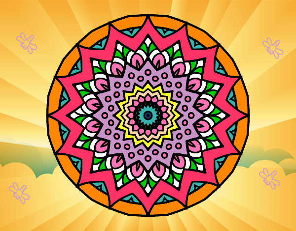 Dibujo Mandala creciente pintado por daniala