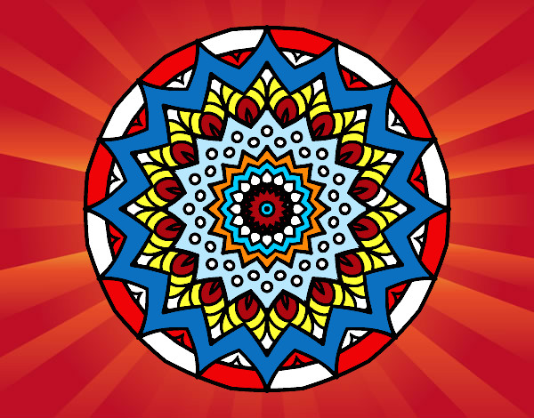 Dibujo Mandala creciente pintado por secayean