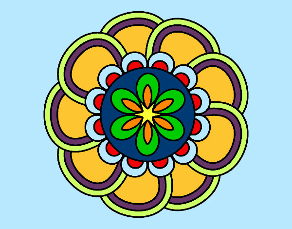 Dibujo Mandala de pétalos pintado por Fina75