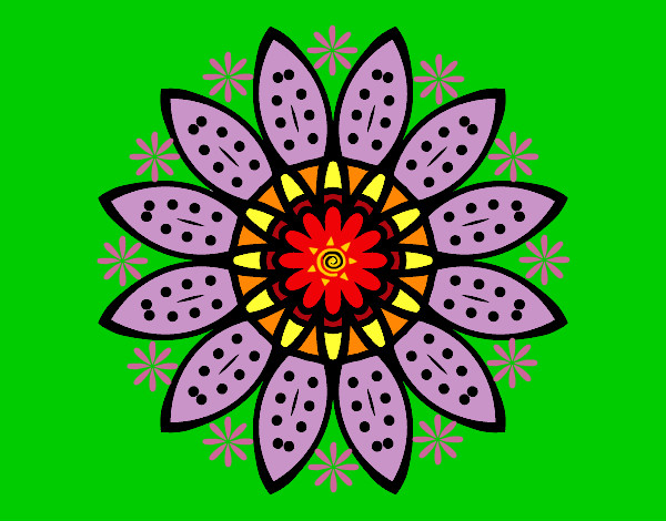 Mandala flor con pétalos
