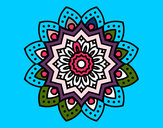 Dibujo Mandala flor natural pintado por luciaguill
