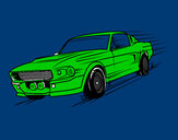 Dibujo Mustang retro pintado por SanJoaquin