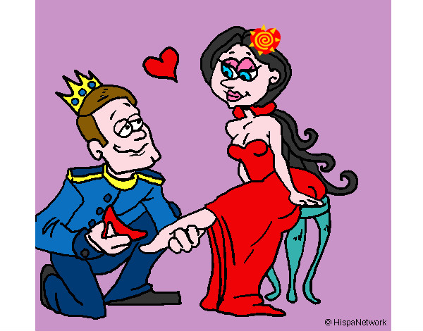 Dibujo Princesa sin zapato pintado por marileny