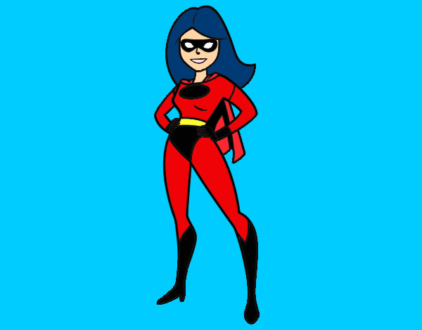Dibujo Superheroina pintado por elisan