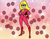Dibujo Superheroina pintado por secayean
