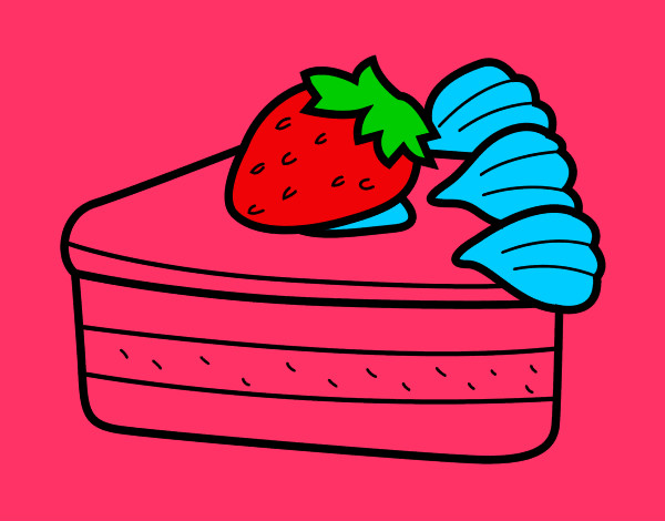 Dibujo Tarta de fresas pintado por secayean