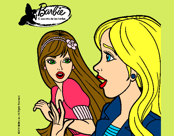 Dibujo Barbie sorprendida pintado por Diamond