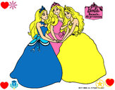 Dibujo Barbie y sus amigas princesas pintado por AlexaUribe