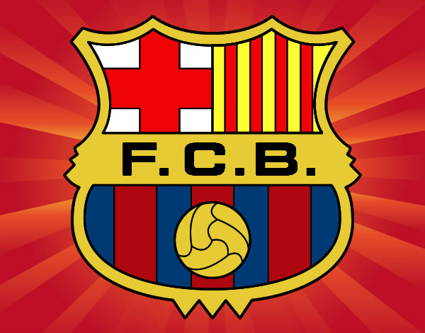 Dibujo Escudo del F.C. Barcelona pintado por Omelhor