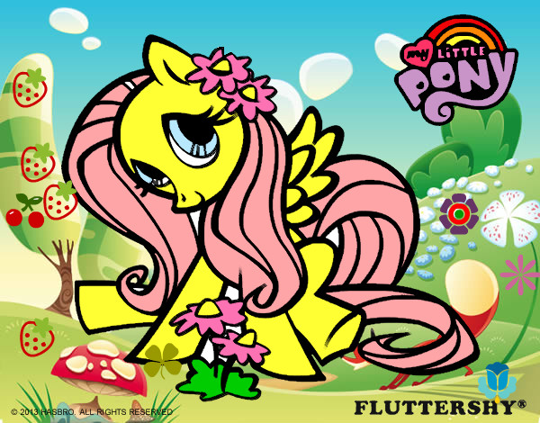 Dibujo Fluttershy pintado por cristi1901