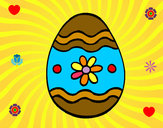 Dibujo Huevo de Pascua margarita pintado por TAKEN