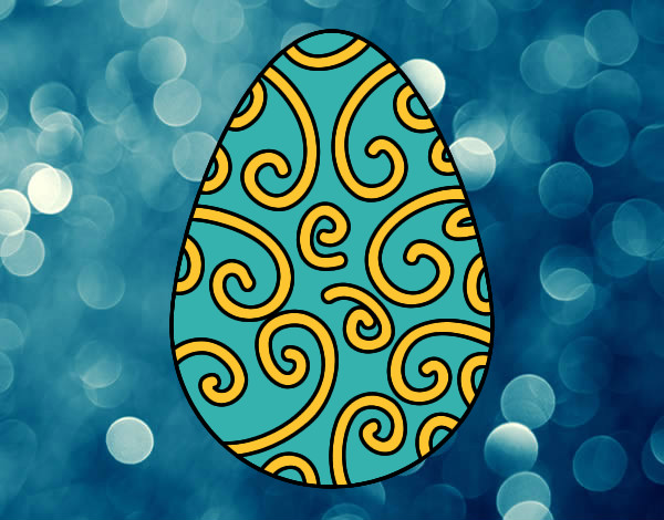 Dibujo Huevo decorado pintado por TAFFIE