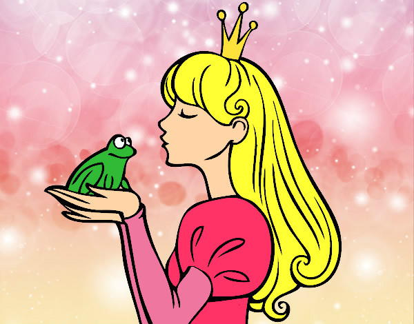 Dibujo La princesa y la rana pintado por nahiafrias