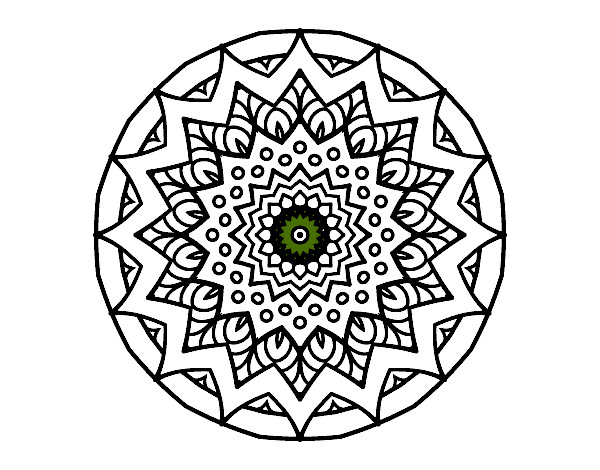Dibujo Mandala creciente pintado por Sublime