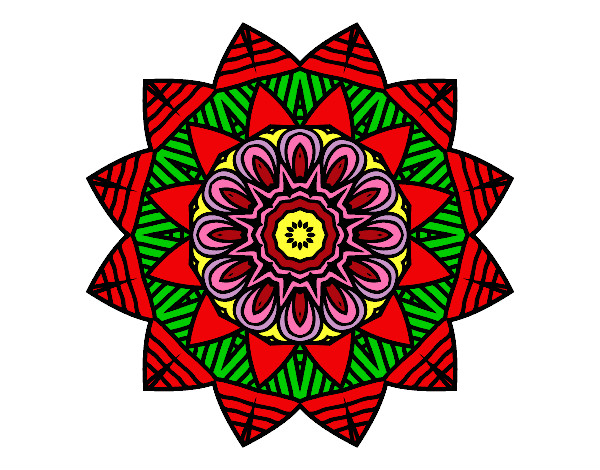 Dibujo Mandala frutal pintado por TEMPANO400