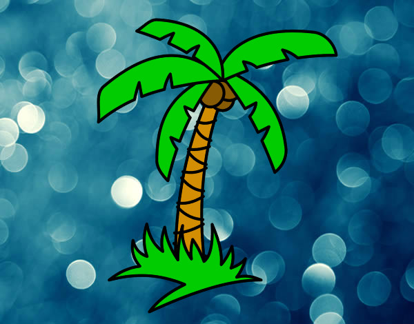 Dibujo Palmera tropical pintado por vicpaodie9
