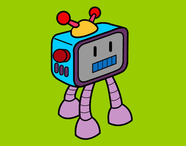 Dibujo Robot televisivo pintado por vicpaodie9