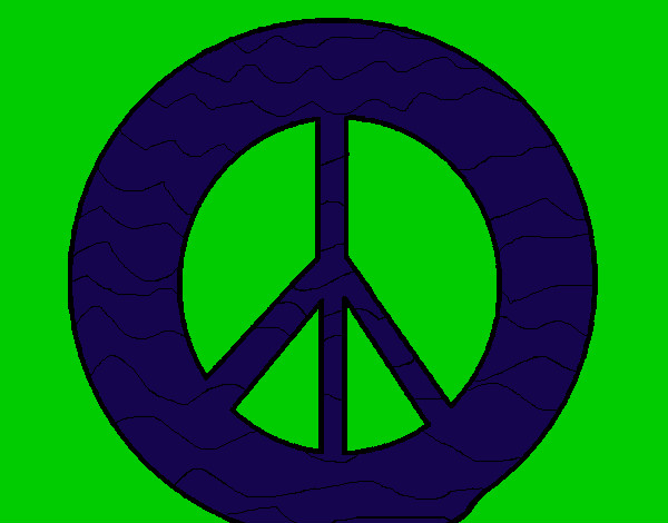 Dibujo Símbolo de la paz pintado por 22222