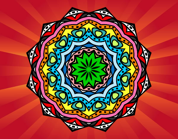 Dibujo Mandala con estratos pintado por 2Tigresas